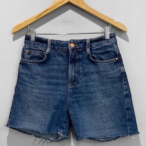Zara Blue Jean Shorts High-Waisted Style Size 4